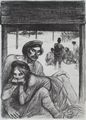 Steinlen, Theophile Alexandre: Die russischen Kriegsgefangenen sterben im Feindesland den Hungertod