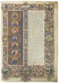 Unbekannter Buchmaler des Vatikans: Fragment aus der Bibel des Federigo da Montefeltro