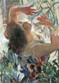Corinth, Lovis: Frau mit Lilien im Treibhaus