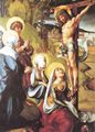 D�rer, Albrecht: Die sieben Schmerzen Mari�, Mitteltafel, Szene: Christus am Kreuz