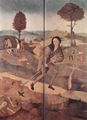 Bosch, Hieronymus: Heuwagen, Triptychon, Au�enseite: Der Pilgerweg des Lebens