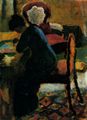Macke, August: Elisabeth am Schreibtisch