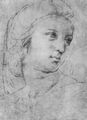 Raffael: Parna�, Studie, Kopf der Muse Polyhymnia