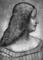 Leonardo da Vinci: Portr�t einer Dame im Profil (Isabella d'Este), Detail