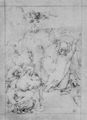 D�rer, Albrecht: Zeichnungsfolge der sog. »Gr�nen Passion«, Entwurf: Christus am �lberg