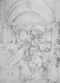 D�rer, Albrecht: Zeichnungsfolge der sog. »Gr�nen Passion«, Entwurf: Dornenkr�nung Christi