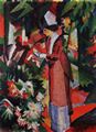 Macke, August: Spaziergang in Blumen