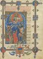 Unbekannter Buchmaler des Vatikans: Fragment aus der Missale des Kardinals Bertrand de Deux