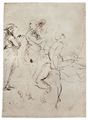 Raffael: Studienblatt, Apollo mit einer Lyra und eine Figur, die ein Buch h�lt