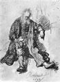 Rembrandt Harmensz. van Rijn: Studie zum trunkenen Lot