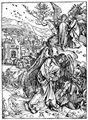 D�rer, Albrecht: Illustration zur »Apokalypse«, Szene: Der Engel mit dem Schl�ssel zum Abgrund