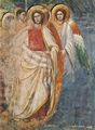 Giotto di Bondone: Fresken in der Arenakapelle in Padua, Szene: Das J�ngste Gericht, Detail der Engel