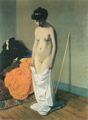 Vallotton, F�lix: Stehender Akt, sich entkleidend