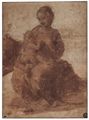 Raffael: Madonna mit dem Baldachin, Studie, Madonna mit dem Kind in einer Landschaft