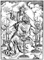 D�rer, Albrecht: Illustration zur »Apokalypse«, Szene: Johannes erblickt die sieben Leuchter