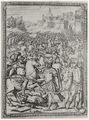 Castello, Bernardo: Illustration zu Torquato Tassos »La Gerusalemme Liberata«, Sarazaen �bergibt Godfrey sein Schwert