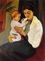 Macke, August: Mutter und Kind