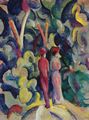 Macke, August: Paar auf dem Waldweg