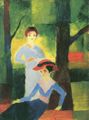 Macke, August: Zwei M�dchen im Walde