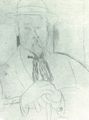Modigliani, Amedeo: Bildniszeichnung Gillet