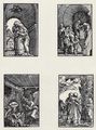 Altdorfer, Albrecht: Illustrationen f�r ein Andachtsbuch, Blatt_58, Joachim umarmt Anna, Der Tempelgang Mari�, Verk�ndigung, Heimsuchung Mari�