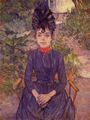 Toulouse-Lautrec, Henri de: Portr�t der Justine Dieuhl im Garten von »P�re Forest«