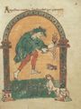 Unbekannter Buchmaler des Vatikans: Fragment aus dem »Martyrologium des Wandalbert von Pr�m«