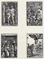 Altdorfer, Albrecht: Illustrationen f�r ein Andachtsbuch, Blatt_14, S�ndenfall, Vertreibung, Joachims Opfer, Verk�ndigung an Joachim