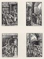 Altdorfer, Albrecht: Illustrationen f�r ein Andachtsbuch, Blatt_2124, Christus vor Kaiphas, Christus vor Pilatus, Gei�elung, Dornenkr�nung