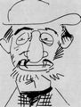 Toulouse-Lautrec, Henri de: Selbstkarikatur