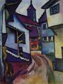Macke, August: Stra�e mit Kirche in Kandern