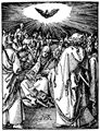 D�rer, Albrecht: Folge der »Kleinen Passion«, Szene: Die Ausgie�ung des Heiligen Geistes