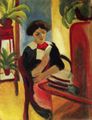 Macke, August: Elisabeth am Schreibtisch