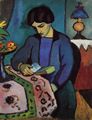 Macke, August: Frau des K�nstlers (Studie zu einem Portr�t)