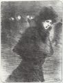 Steinlen, Theophile Alexandre: Im Laternenlicht