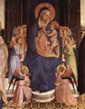 Angelico, Fra: Altarretabel von San Domenico in Fiesole, Szene: Thronende Madonna, Detail