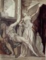 F�ssli, Johann Heinrich: Kriemhild zeigt Gunther im Gef�ngnis den Nibelungenring