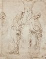 Raffael: Studienblatt, Maria am Fuss des Kreuzes