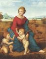 Raffael: Madonna im Gr�nen, Szene: Maria mit Christuskind und Johannes dem T�ufer