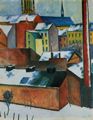 Macke, August: Marienkirche im Schnee