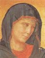 Giotto di Bondone: Kruzifix, Detail Marienkopf