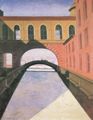 Vallotton, F�lix: Zugefrorener Kanal und Br�cke nahe der Eremitage in St. Petersburg