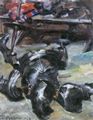 Corinth, Lovis: R�stungsteile im Atelier