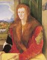D�rer, Albrecht: Portr�t eines Unbekannten mit roter Schaube (Hl. Sebastian)