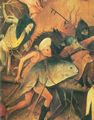 Bosch, Hieronymus: Heuwagen, Triptychon, Mitteltafel: Der Heuwagen, Detail