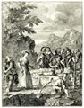 Hogarth, William: Illustration zu Cervantes »Don Quichote«, Das Begr�bnis des Chrysostomos