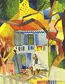 Macke, August: Innenhof des Landhauses in St. Germain