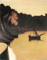 Vallotton, F�lix: Honfleur: Der Hafen bei Abendlicht
