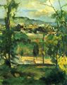 C�zanne, Paul: Dorf hinter den B�umen, Ile de France