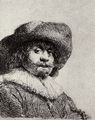 Rembrandt Harmensz. van Rijn: Portr�t eines Mannes mit breitkrempigem Hut